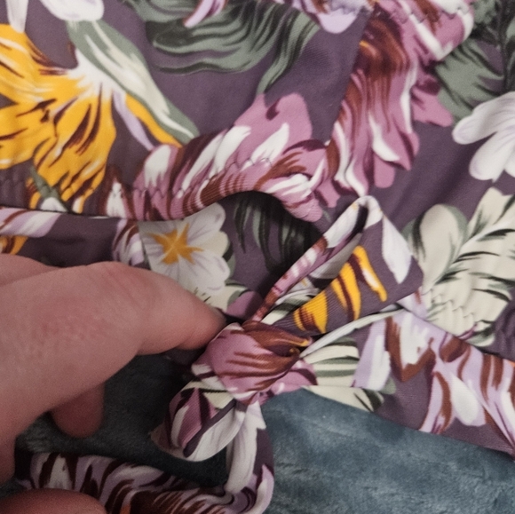 Kona Sol Purple Floral Bikini Top! - Picture 2 of 5